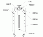 CONJUNTO HIDRÁULICO DE PATAS OSCILANTES PARTE MECÁNICA FORZA SERIE 1300HX
